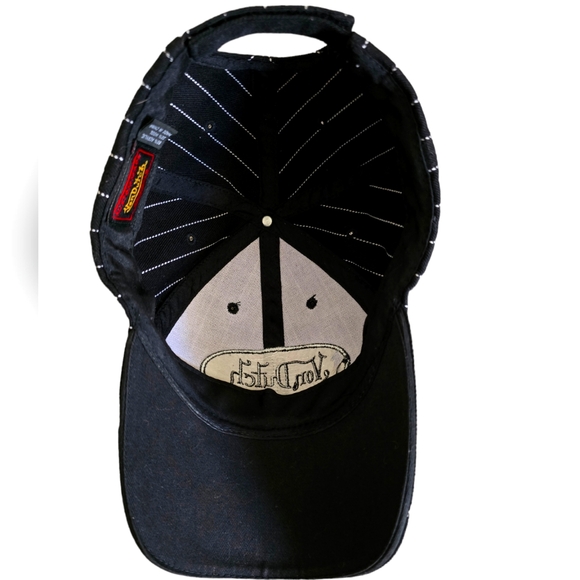 🖤 Von Dutch Originals Vintage Rare HTF Striped Kustommade Velcro Back Hat - Picture 2 of 4